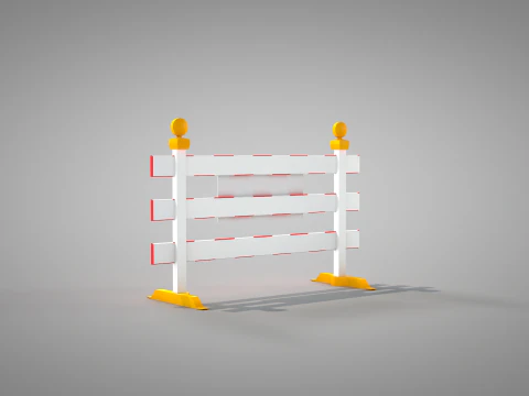 Traffic Road Close 3D Model