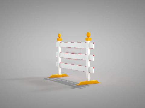 Traffic Road Close 3D Model
