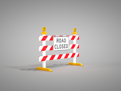 Traffic Road Close 3D 模型