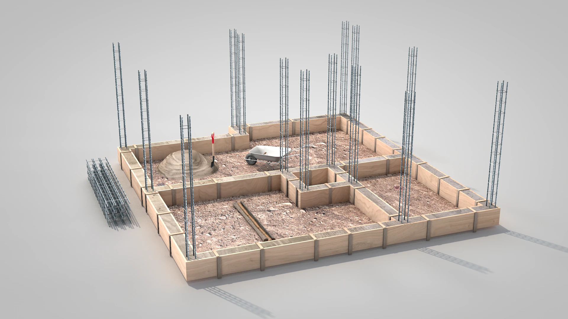 Construction Site - Small Phase 1 3D Model .c4d .max .obj .3ds .fbx .stl .blend 
