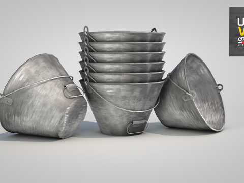 Construction Bucket 3D Модель