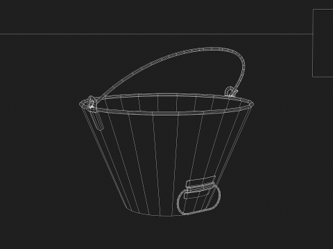 Construction Bucket 3D Модель