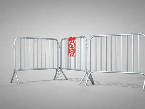 Barrier Temporary Fencing 3D Model