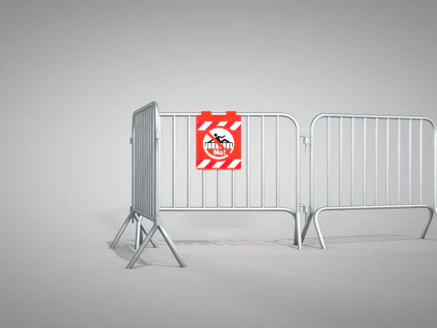 Barrier Temporary Fencing 3D Model
