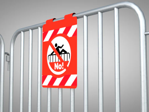 Barrier Temporary Fencing 3D Model