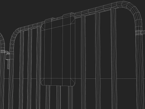 Barrier Temporary Fencing 3D Model