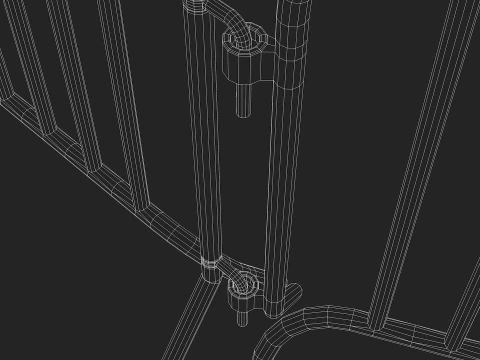 Barrier Temporary Fencing 3D Model