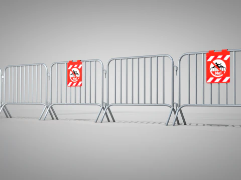 Barrier Temporary Fencing 3D Model