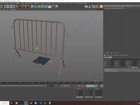 Barrier Temporary Fencing 3D Model