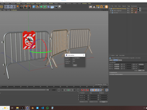 Barrier Temporary Fencing Modelo 3D
