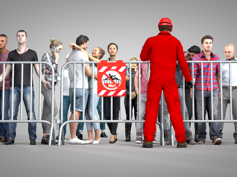 Barrier Temporary Fencing Modelo 3D