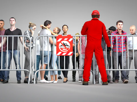 Barrier Temporary Fencing 3D Model
