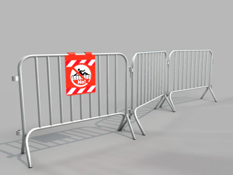 Barrier Temporary Fencing 3D Model