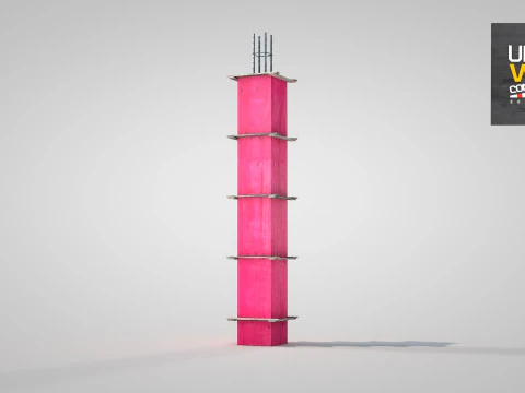 Reinforced Concrete Pillar 3D Model