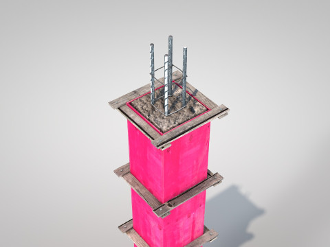 Reinforced Concrete Pillar Modèle 3D