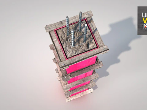 Reinforced Concrete Pillar 3D Model