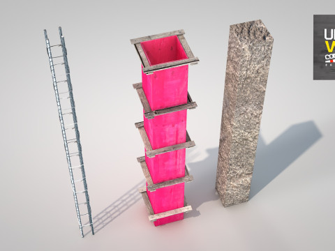 Reinforced Concrete Pillar Modèle 3D