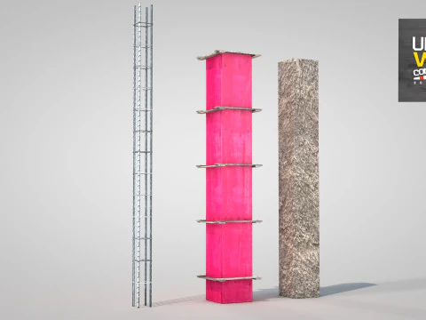 Reinforced Concrete Pillar 3D Model