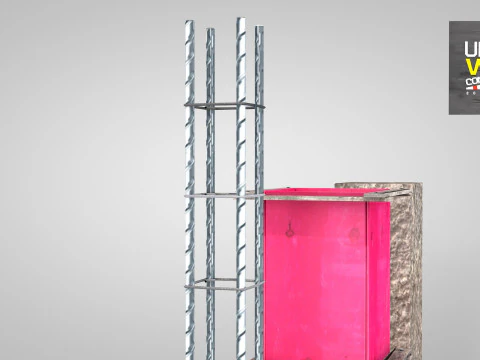 Reinforced Concrete Pillar 3D Model