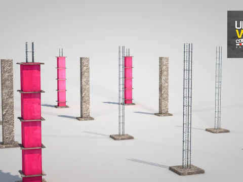 Reinforced Concrete Pillar 3D Model