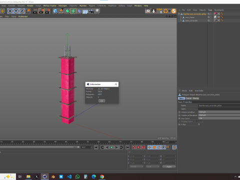 Reinforced Concrete Pillar Modèle 3D