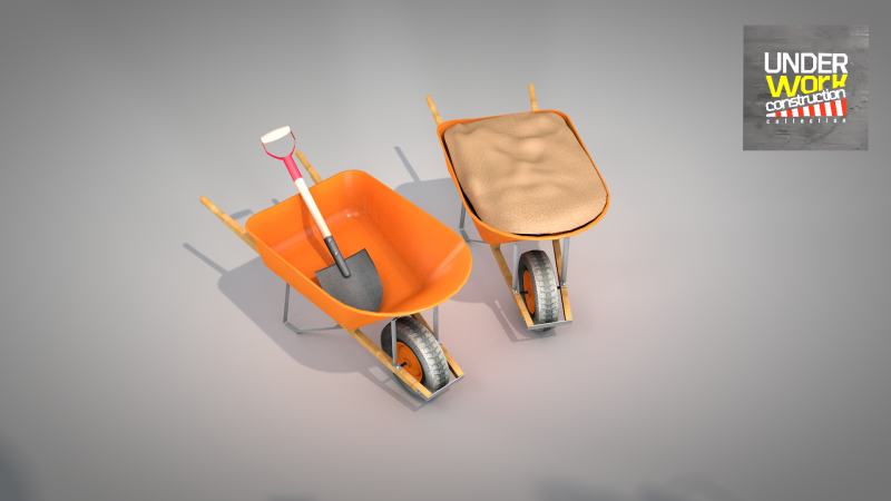 Wheelbarrow - construction Modello 3D .c4d .max .obj .3ds .fbx .stl .blend 