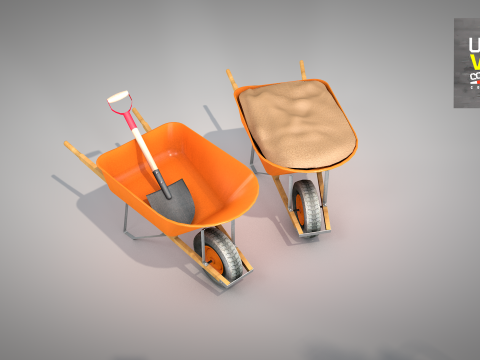 Wheelbarrow - construction 3D Model