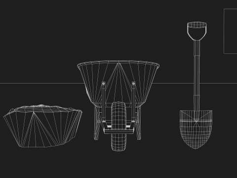 Wheelbarrow - construction Modello 3D