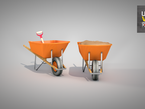 Wheelbarrow - construction Modello 3D