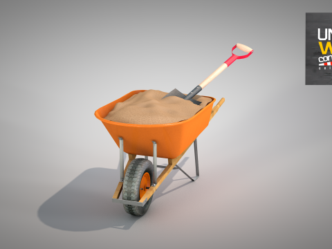 Wheelbarrow - construction Modello 3D