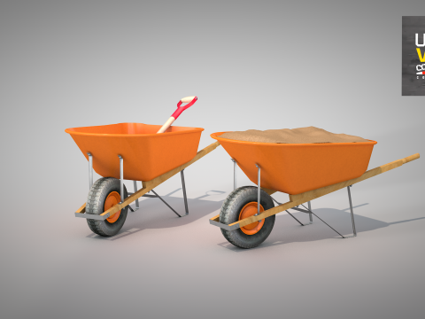 Wheelbarrow - construction Modello 3D