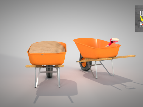 Wheelbarrow - construction Modello 3D