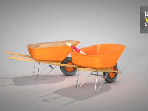Wheelbarrow - construction Modello 3D
