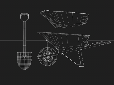 Wheelbarrow - construction Modello 3D