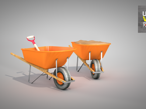 Wheelbarrow - construction Modello 3D