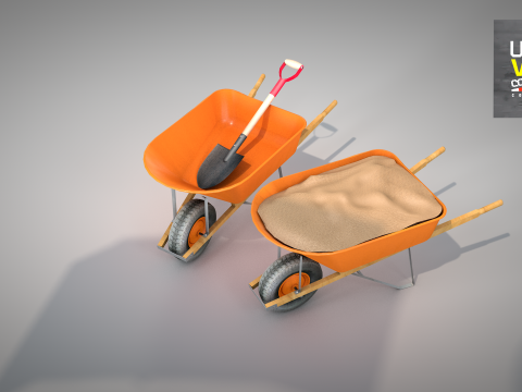 Wheelbarrow - construction Modello 3D