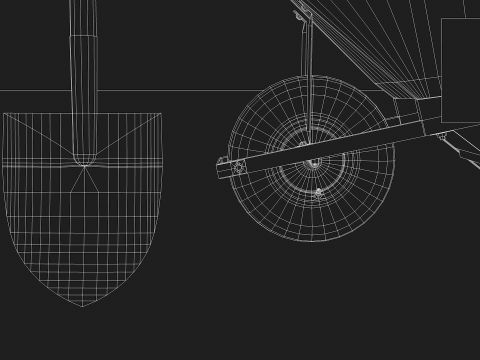 Wheelbarrow - construction Modello 3D