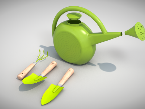 Garden Tools Set 3Dモデル