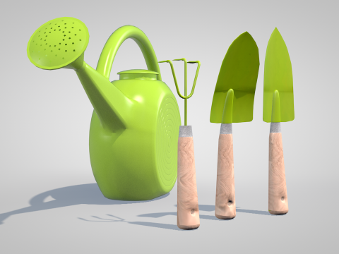 Garden Tools Set 3D Model
