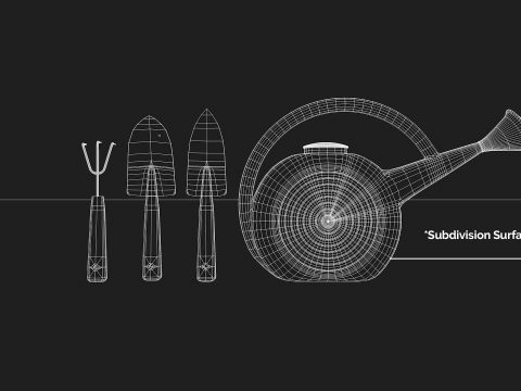 Garden Tools Set 3D Model
