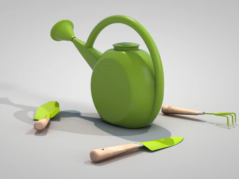 Garden Tools Set 3D Model