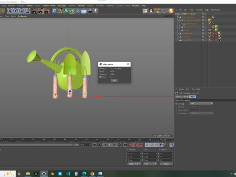 Garden Tools Set 3D Model