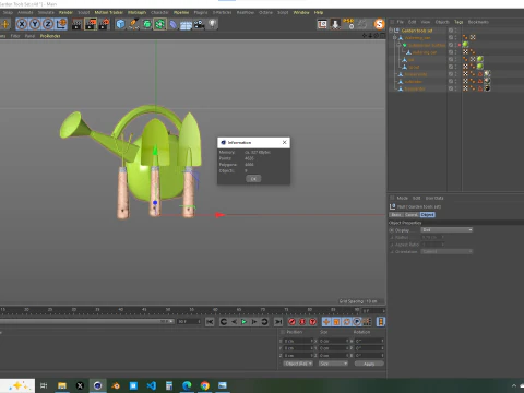 Garden Tools Set 3D Model