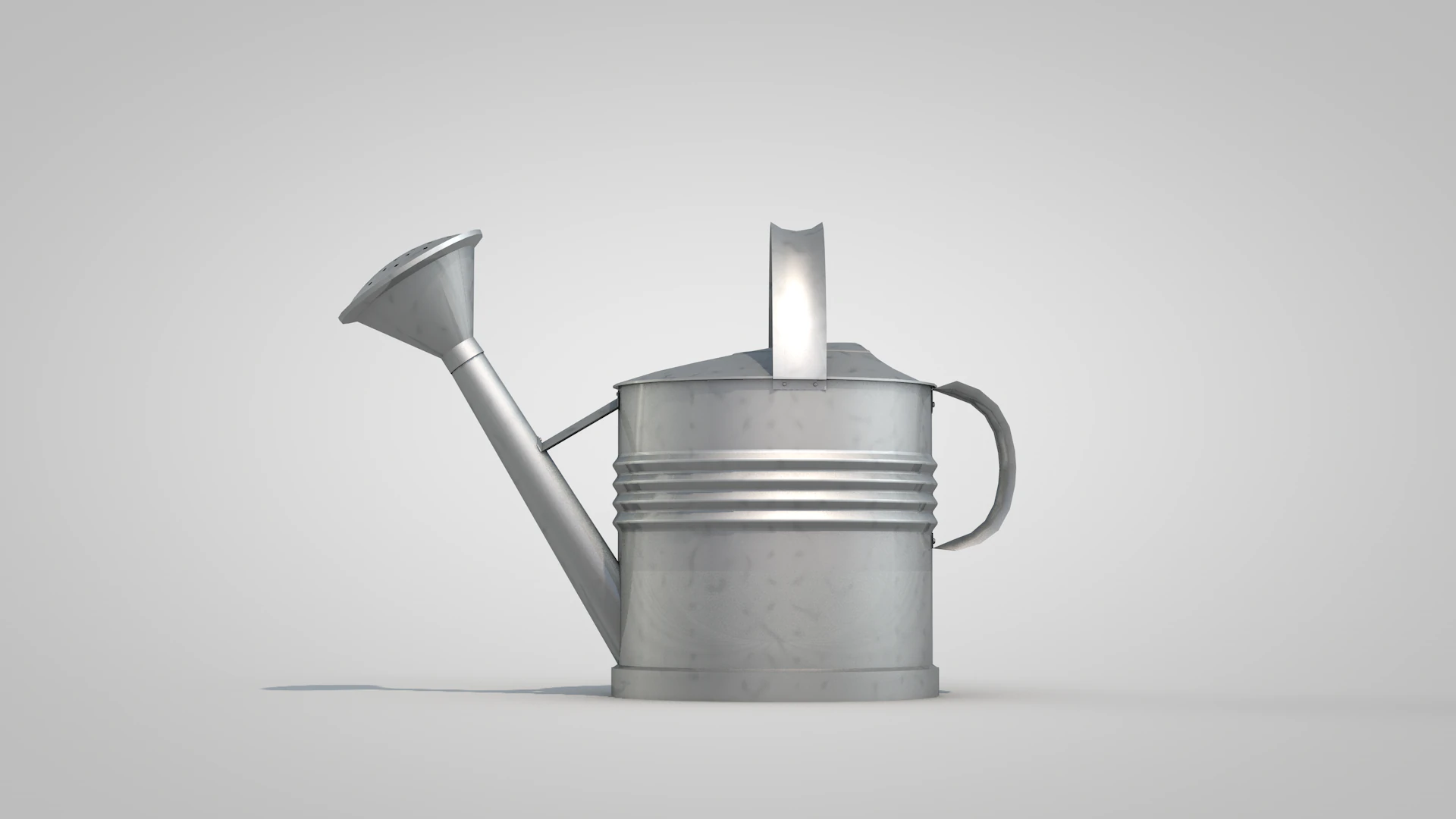 Metal watering can 3D Model .c4d .max .obj .3ds .fbx .stl .blend 