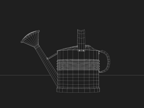 Metal watering can Modello 3D