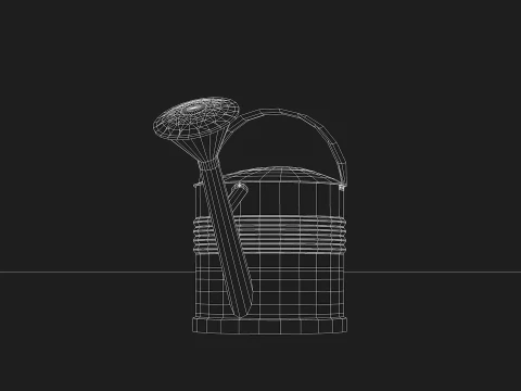 Metal watering can 3D Model
