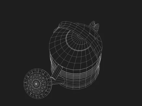Metal watering can 3D Model