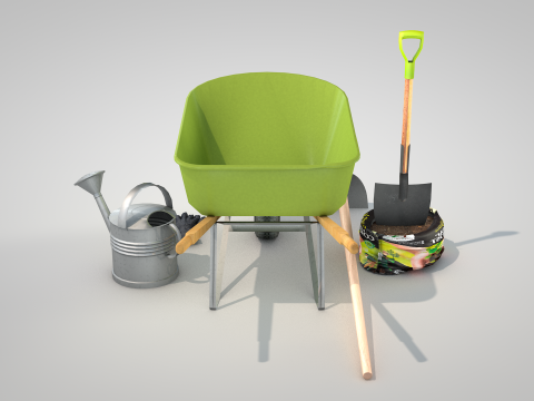 Garden tool set - classic Model 3D