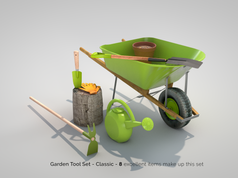 Garden Tool Set - Flower 3D Model