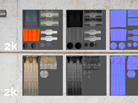 Construction Tools - Sledgehammer and Chisel 3Dモデル